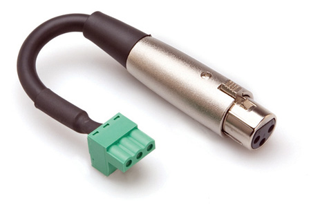 Hosa Technology HOS-PHX-206F Low-voltage Adaptor XLR3F to PHX3F - 6 in.