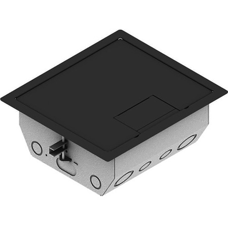 Picture of FSR FSR-RFL45Q2GSLBL 4.5 in. Deep Raised Acess Floor Box with 4 2-Gang Plates - Black Trim