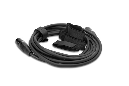 Hosa Technology HOS-WTI-148G Hook & Loop Organizer - Black - Center-Pass Gap - 0.75 x 8 in.