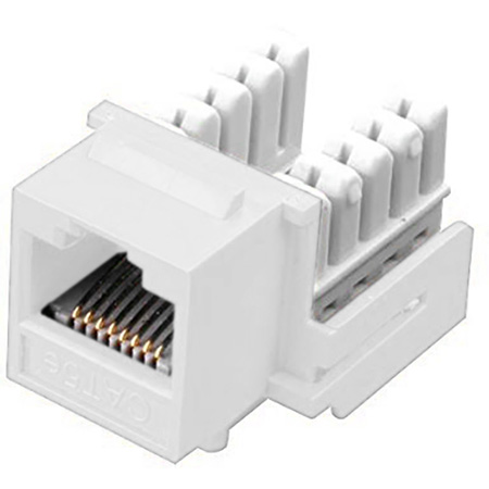 VCO-820423 Category 5e 90 deg Keystone Insert 8-Conductor - White
