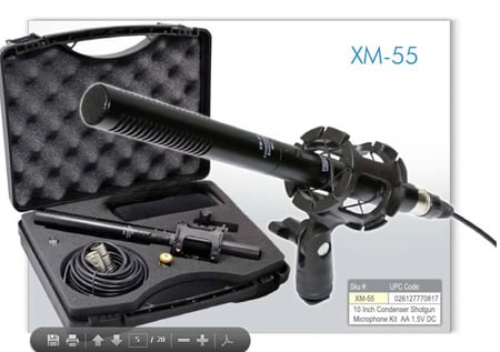 VDP-XM-55 11 in. Condenser Shotgun Microphone Kit with Case & Accessories