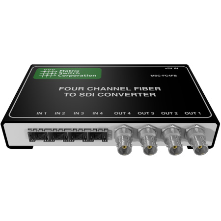 Picture of Matrix Switch MSC-FC4FB 4 SFP Input 4 BNC Output 3G-SDI Converter - Fiber or other SFP Modules