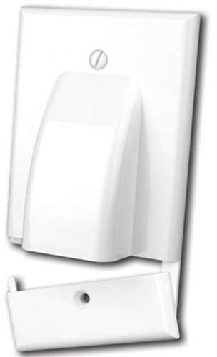TN-120617 Hinged Bulk Cable Wall Plate Single Gang - White