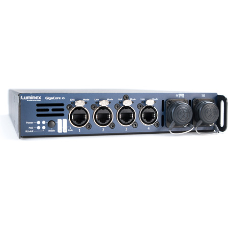 Picture of Luminex LMX-GC-10 10 Ethernet Switch with 8 Shielded Neutrik Ethercon Connectors