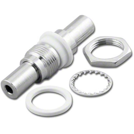 35-0391 3.5 mm Panel Mount Stereo Mini Jack to Stereo Mini Jack Feedthrough - 0.5 in. Hole