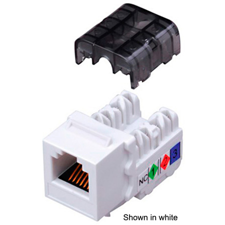 VCO820422 Category 3 Voice Grade 90 deg Keystone Insert 6Conductor  Black