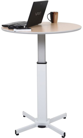LUX-LX-PNADJ-RND Pneumatic Adjustable Round Pedestal Table