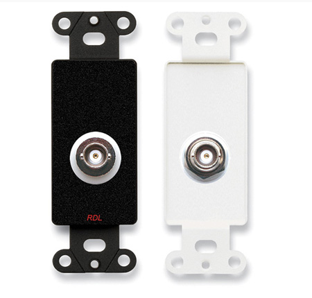 RDL-DB-BNC-D Insulated Double BNC Jack on Decora Wall Plate