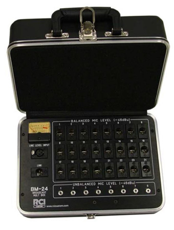 RCI-BM24 Passive 1-Input 24-8 Output Portable Audio Broadcast Media Press Multi Box