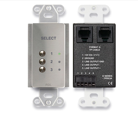 RDL-DS-TPRX3A Three Input Format-A Source Selector