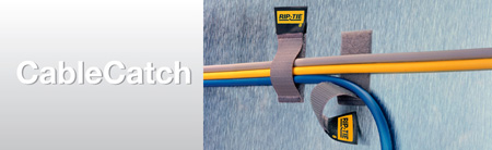 RIP-C-04-050-BK Cable Catch 1 x 4 in. Black Surface Mount Hook & Loop Cable Wraps - Pack of 50