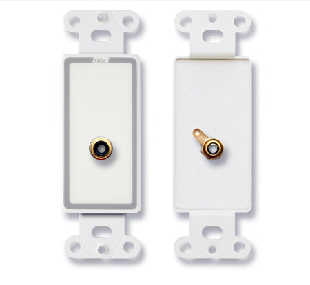 RDL-D-PHN1 Single RCA Jack on Decora Wall Plate - Solder type