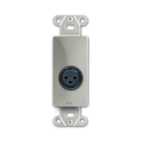 RDL-DS-XLR3M XLR 3-pin Male Jack on Decora Wall Plate Solder Type