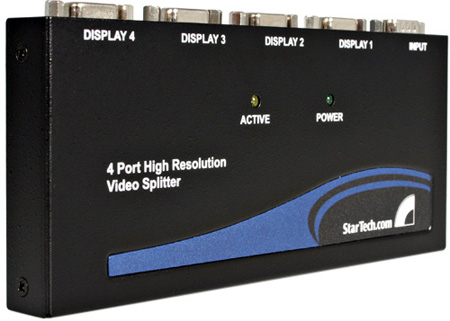 ST-VGADA-1X4P 4 Port High-Resolution VGA Video Splitter & DA