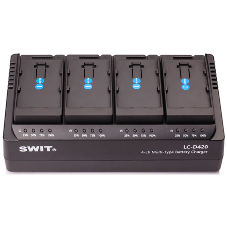 SWIT-LC-D420I 4-Channel Simultaneous DV Battery Charger for JVC SSL Series Batteries -  SWIT Electronics America