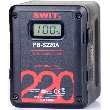 Picture of SWIT Electronics America SWIT-PB-S220A 220W Gold Mount Li-Ion Battery with Multi D-Tap Out & USB Port