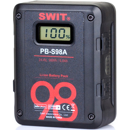 Picture of SWIT Electronics America SWIT-PB-S98A 98W Multi-Socket Square Gold Mount Li-Ion Battery