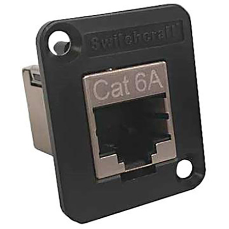 SW-EHRJ45P6AS EH Series RJ45 Cat 6A Feedthru Inline Adapter - Shielded