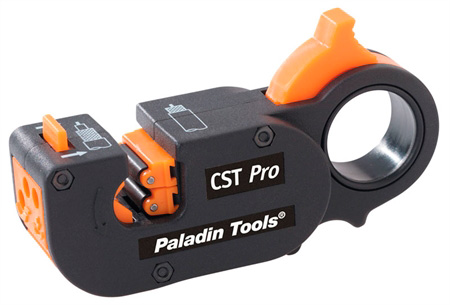 CST Pro 3-Level Coaxial Cable Stripper with Orange Cassette