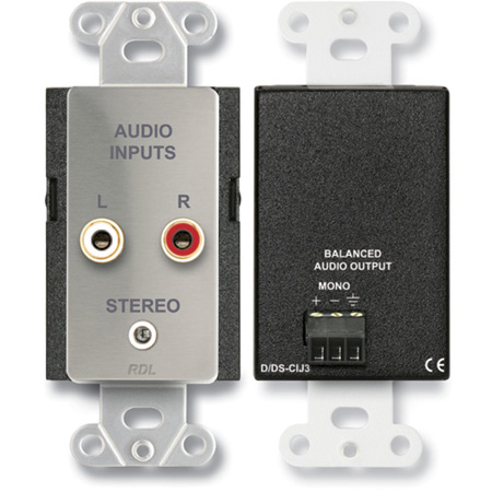 RDL-DS-CIJ3 Consumer Input Jacks, Mono - Stainless Steel