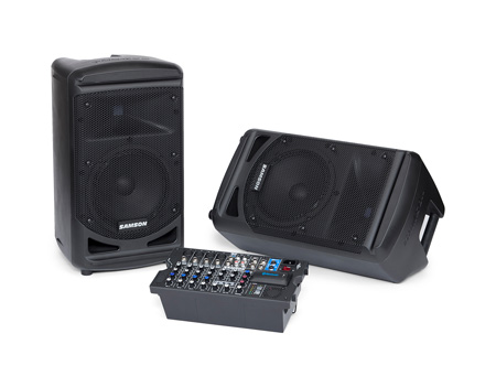 SAM-XP800B Portable PA 8 in. 2 Way Monitors with Removable 8-Channel Powered Mixer 2x400W with Bluetooth -  Samson Technologies