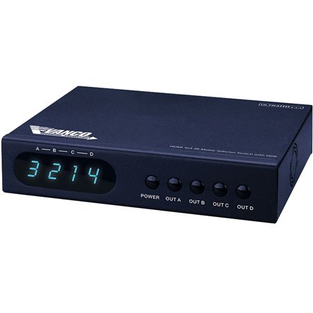 VCO-HDMX4K44 HDMI 4x4 4K Ultra Compact Matrix Selector Switch with IR RS-232 & HDR