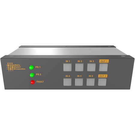 MSC-TXD62L 6 Input 2 Output 3G-SDI Video Router with Button Panel -  Matrix Switch