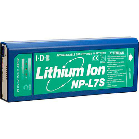 Picture of IDX System Technology IDX-NPL7S 71W 14.8V Lithium Ion NP Style Battery with 3 LED Power Indicator