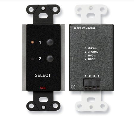 RDL-DB-RC2ST 2-Channel Remote Control for Stick-on, Black