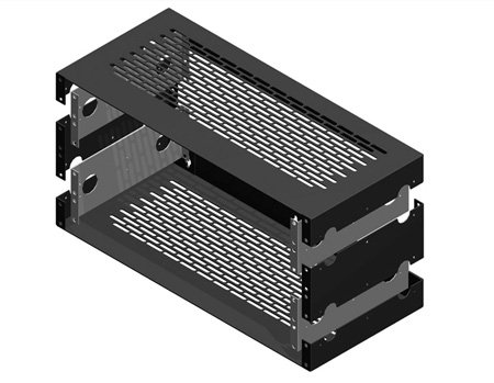 RDL-RK-2UX 19 in. Utility Rack Chassis - 2 RU Extension