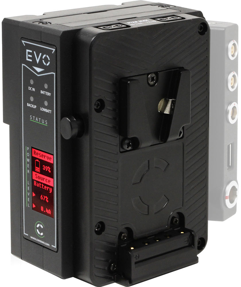 Picture of Core SWX CSW-EVO-V V-Mount to V-Mount Li-ion Battery with 2 P-Tap Outputs - 49wh