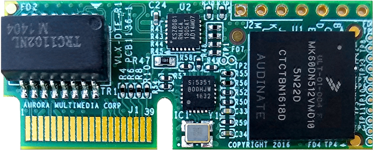 AURA-IPE-DTE-1 Multimedia Dante Audio Card for VLX & DTX Series