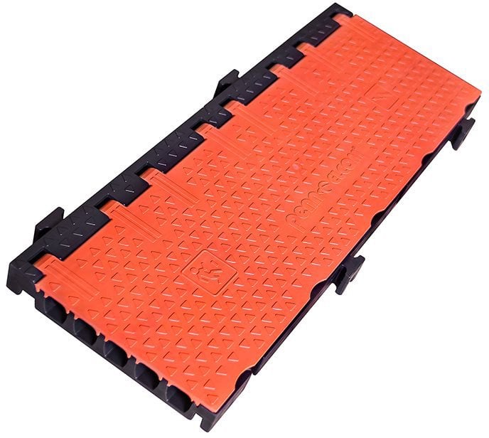 Cross-5 39 in. Long 5 Channel Modular Cable Crossover Black Base Only with Orange Lid