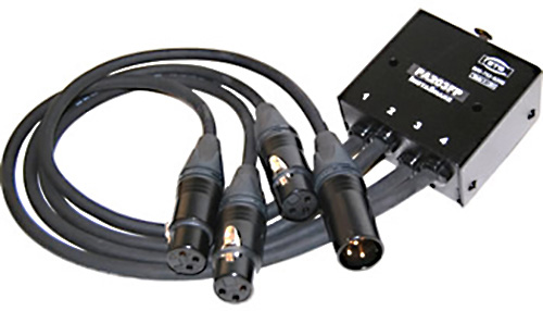 Picture of Energy Transformation Systems ETS-PA203FP InstaSnake Send 3 Female XLR & 1 Male XLR 1.50 ft. with Pigtail to RJ45 Jack - All Pins