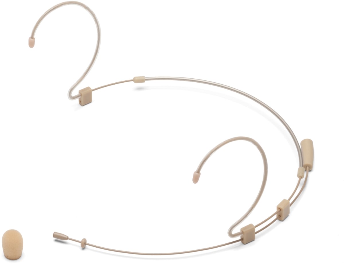 SAM-DE50X Omnidirectional Headset Mic with 4 Adapter Cables & 2.5 mm Capsule - Beige