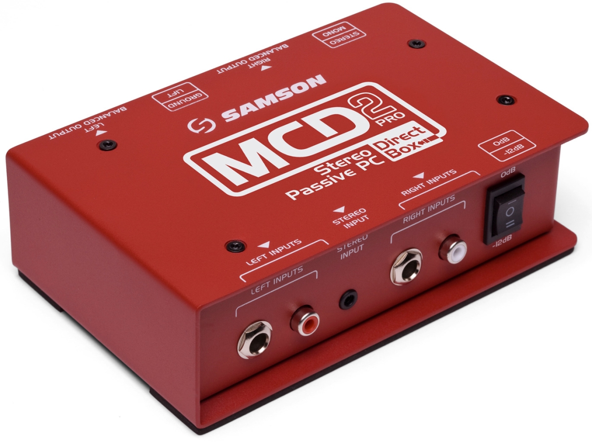 SAM-MCD2-PRO Pro Professional Stereo Computer & DJ Direct Box with 0.25 in. RCA & 3.5 mm