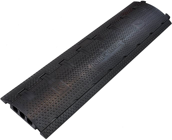 Cross-3 43 in. Long 3 Channel Cable Crossover with Black Base & Black Lid