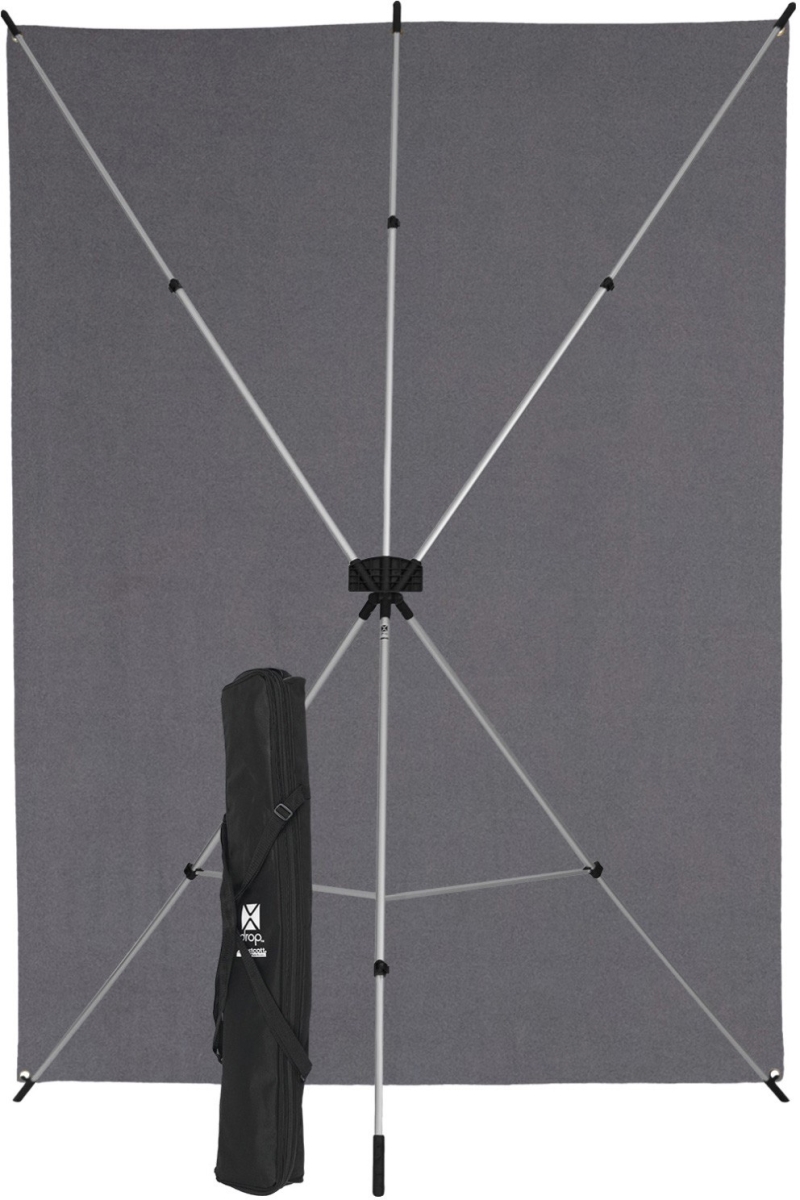 Picture of Westcott WES-620K 5 x 6 ft. X-Drop Wrinkle-Resistant Backdrop Neutral Gray Kit