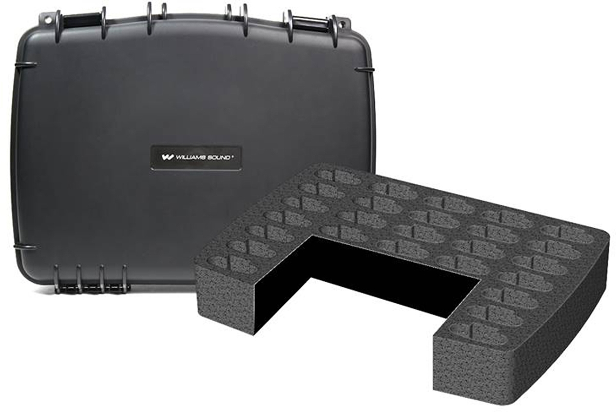 WLS-CCS-056-26 CCS Large Water Resistant Carry Case with 26 Slot Foam Insert for PPA T46 Transmitter & Body-Pack Receivers