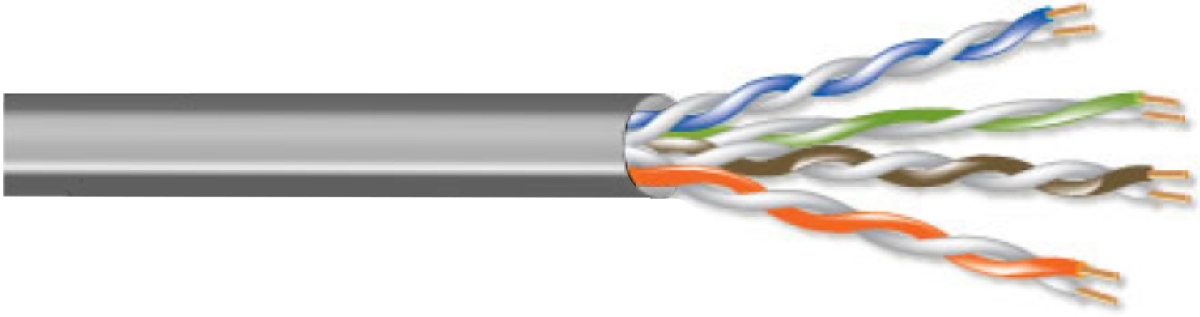 WP42461000WE 1000 ft 23 AWG 4 Pair Category 6 Cable  White