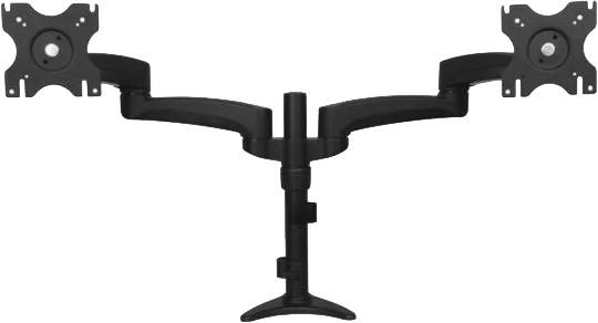 Picture of StarTech ST-ARMDUAL Desk-Mount Dual Monitor Arm, Articulating - Displays up to 24 in. by 30 lbs- Black
