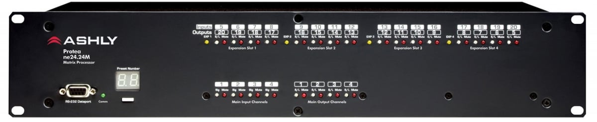 NE24-24M12X8LOGI 12 x 8 Protea DSP Audio Matrix Processor with Logic Card