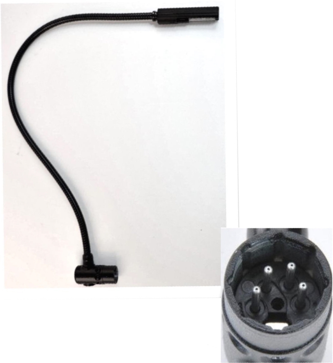 LIT-24XR-4-LED 24 in. LED Gooseneck with 4-Pin Right Angle XLR Connector