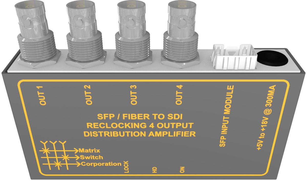 Picture of Matrix Switch MSC-FC1F4B 1 SFP Input 4 BNC Output 3G-SDI Converter