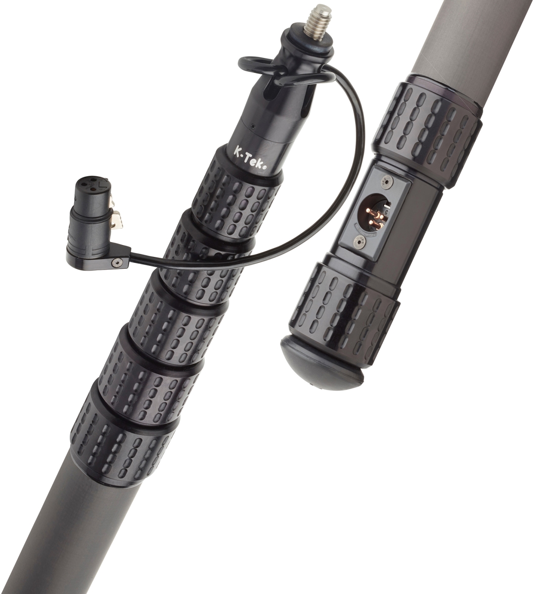 KTEK-KP12CCR 12 ft. KlassicPro Graphite 6-Section Boom Pole, Internal Coiled Cabled - Side Exit