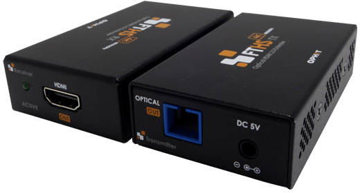 Picture of Foreseeson Custom Displays OPHI-FTHS 1 Channel HDMI 2.0 Fiber Optic Extender&#44; Up to 200 m - Transmitter & Receiver