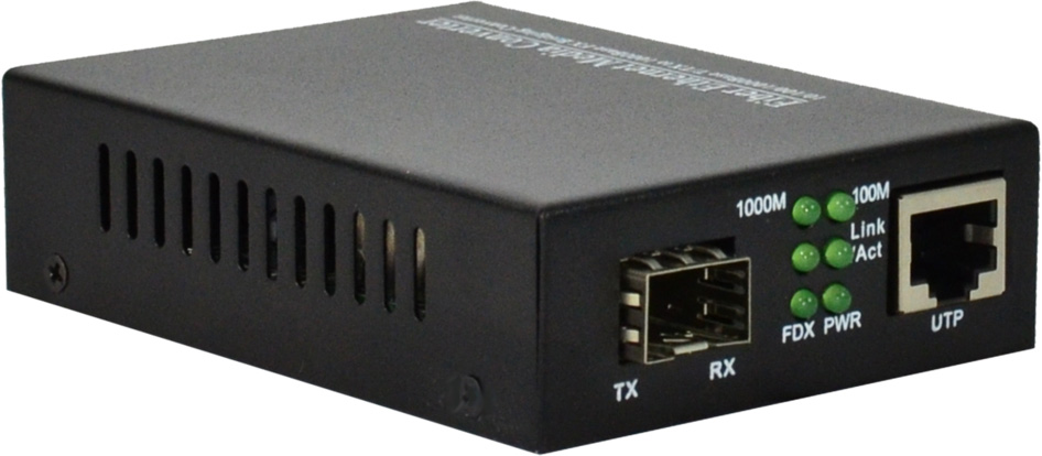 Picture of TechLogix Networx TGX-TL-MC-1S1R 10&#44; 100 & 1000M Ethernet SFP Media Converter with 1 GE SFP Slot & 1 RJ45 Port