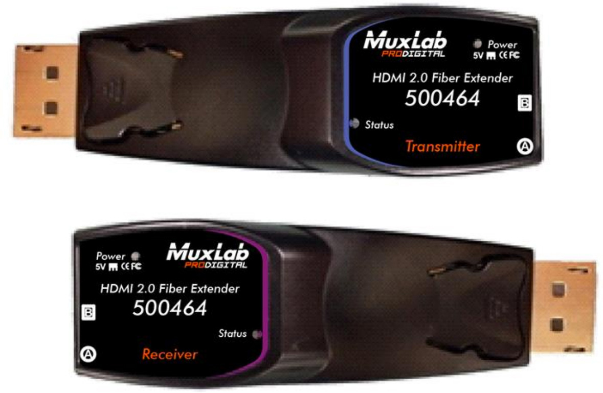 Picture of MuxLab MUX-500464 HDMI Over Fiber Extender Kit