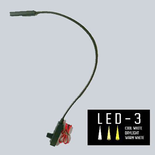 LIT-L-9-18-LED-3 Lampset Top Mount 18 in. Gooseneck Console Light with Automotive Wiring Kit