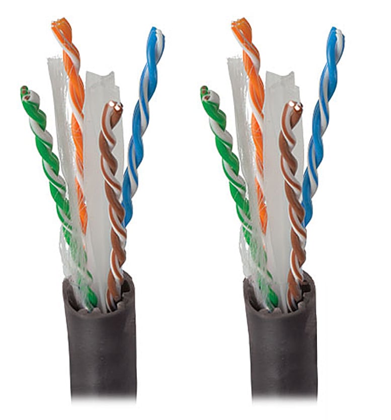 Tripp Lite TRL-N222-01K-BK Cat6 Gigabit 550 MHz Bulk Solid PVC Cable, Black - 1000 ft.